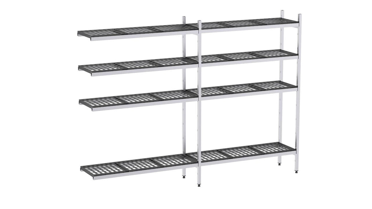 Rayonnage aluminium angle 2444x370 1700 4 niveaux- DISTFORM - EAA00074