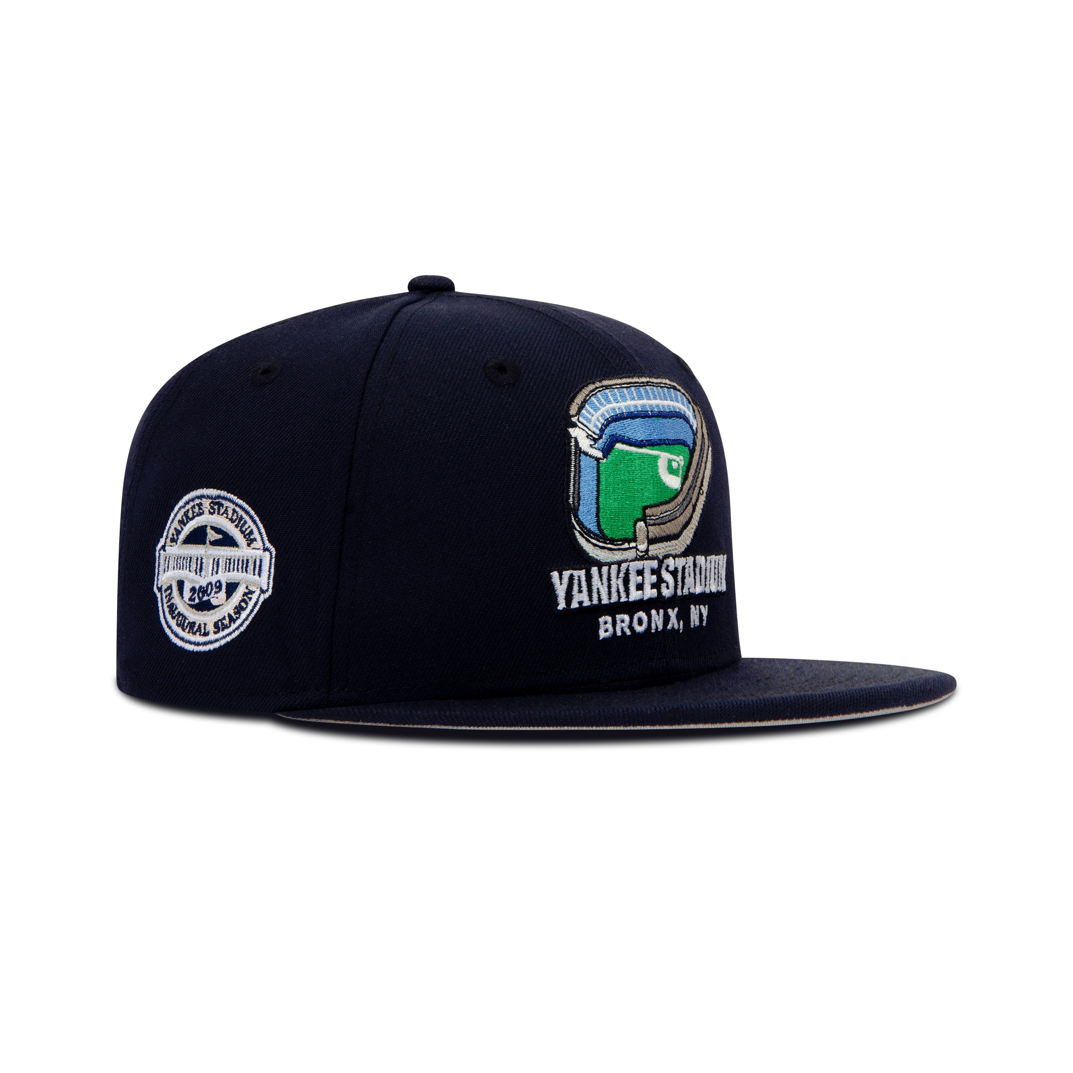 New Era New York Yankees Stadium Bronx Fitted Grey Bottom "Navy" (2009 Inaugural Season Embroidery)