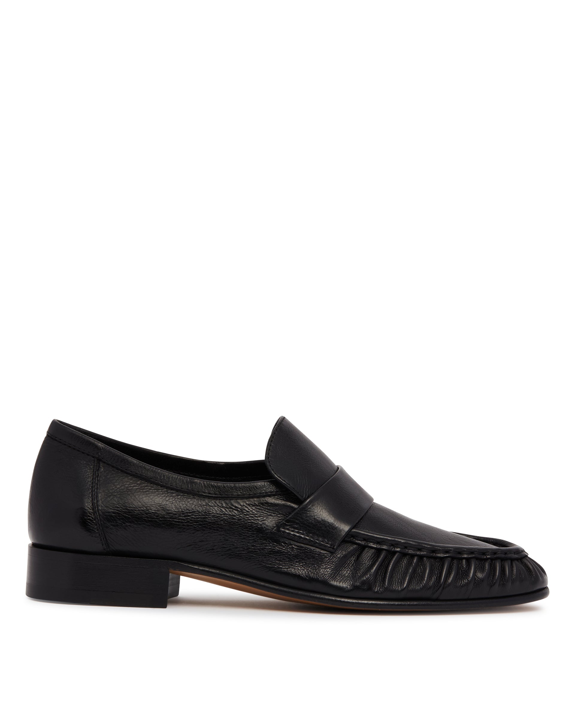 Black Soft Leather Loafers