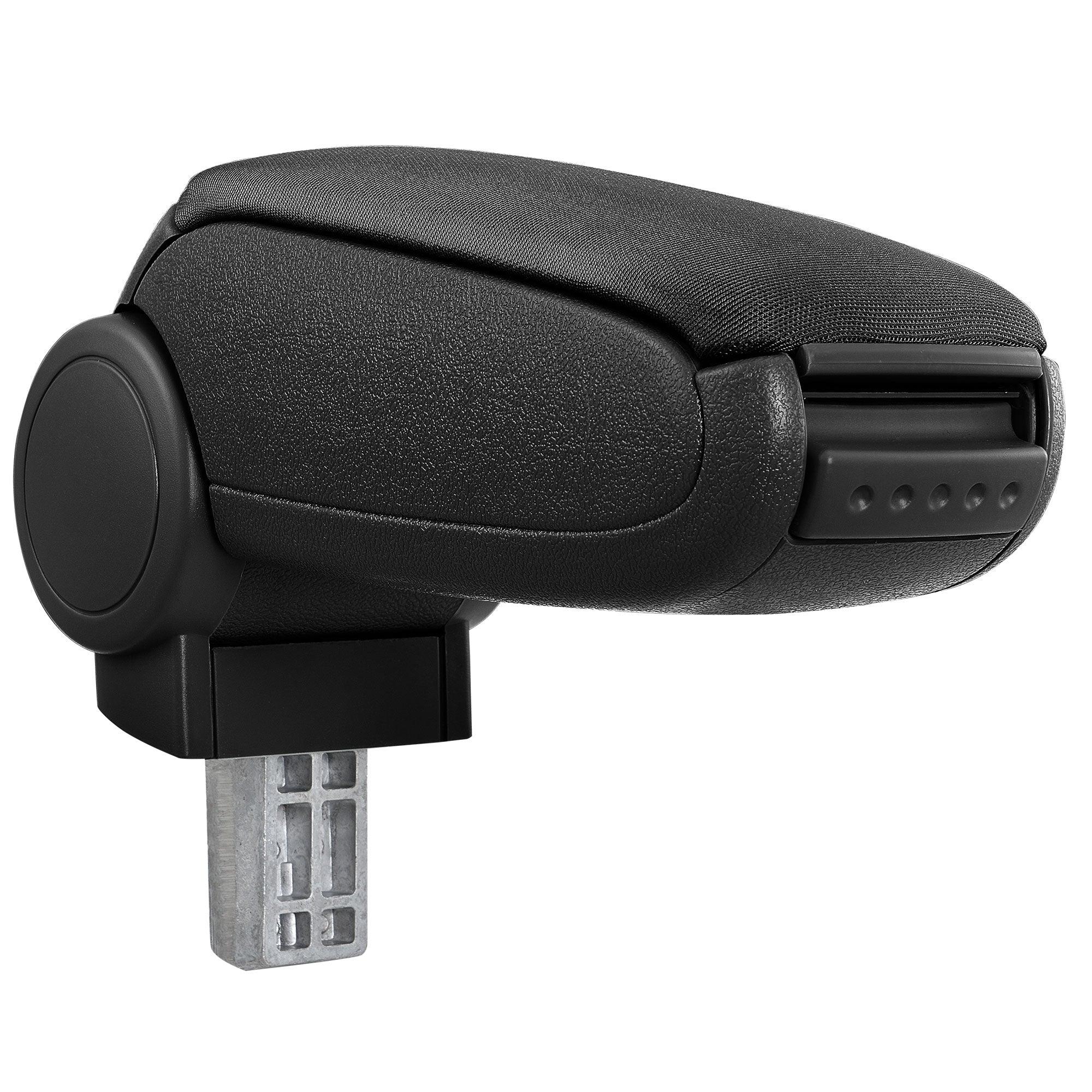 Accoudoir central pour Citroën Nemo / Peugeot Bipper / Fiat Fiorino III / Fiat Qubo avec compartiment rembourré textile noir 03_0000416 - Helloshop26