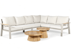 Belito Lotte Loungeset Hoekbank Nr. 7 | Taupe Aluminium | 288 x 220 cm | 6-persoons