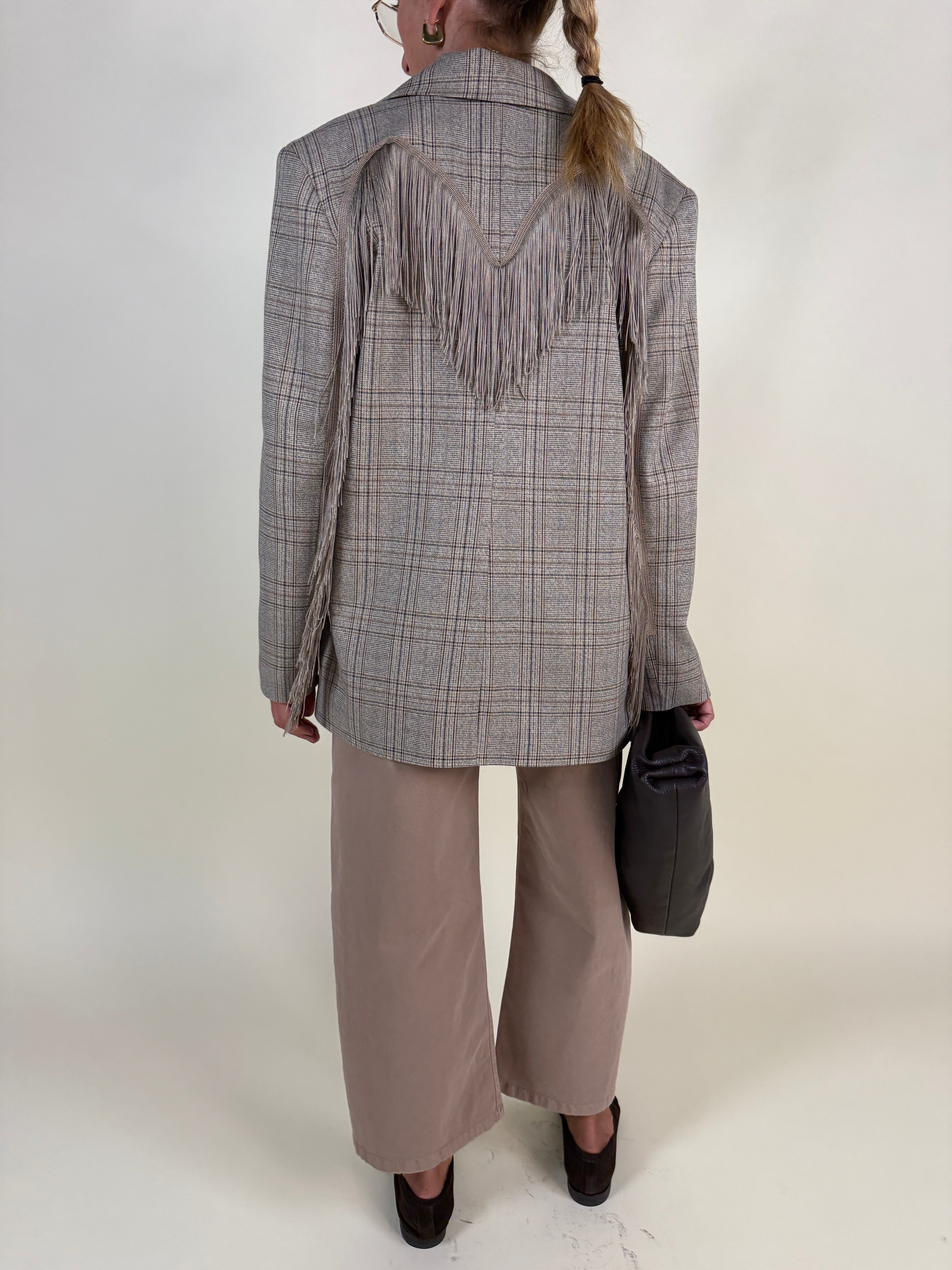 Giacca frangia Camilla | Check I PREORDINE
