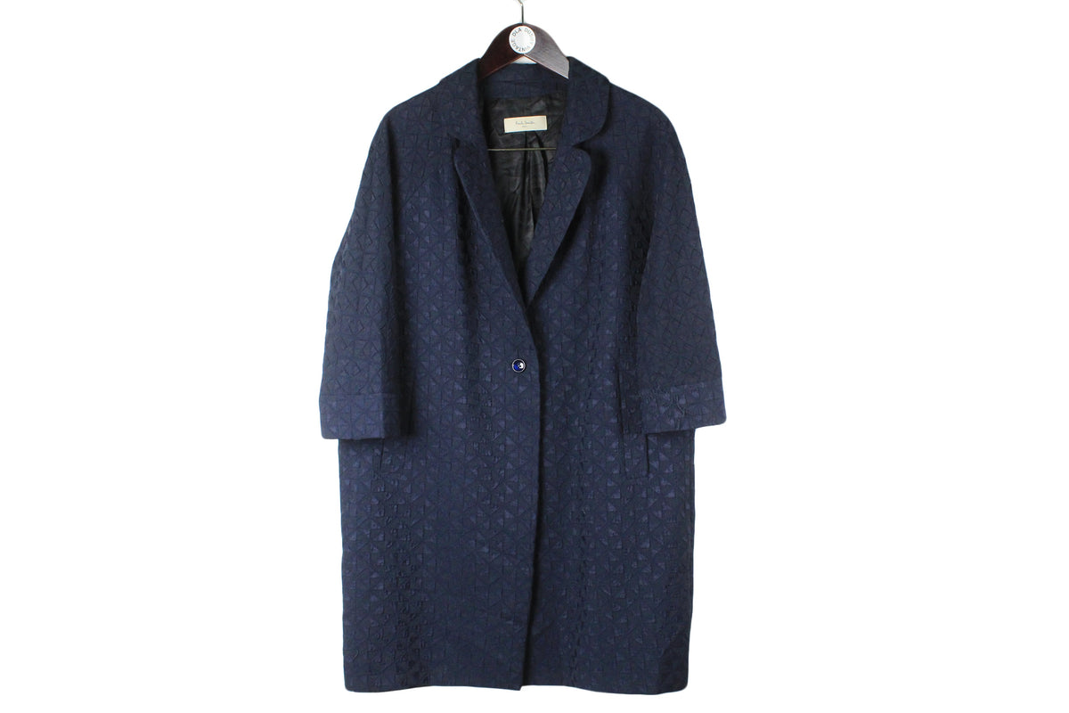 Paul Smith Coat 3/4 Sleeve Women's 44 navy blue authentic classic made in Portugal luxury streetwear jacket