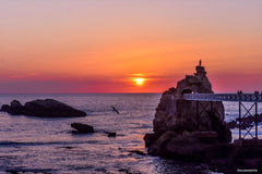Sunset in Biarritz - Poster