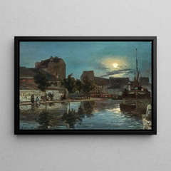 Canal Saint-Martin - Johan Barthold Jongkind — framed artwork on a wall