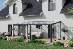 Kaltwintergarten Aluminium 600cm VSG schwarz – steda