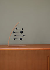 Kinetic Molecular Balance Wood Desk Sculpture - Main Product Photo, Kinetic Art, Stress Relief, Dynamic Balance