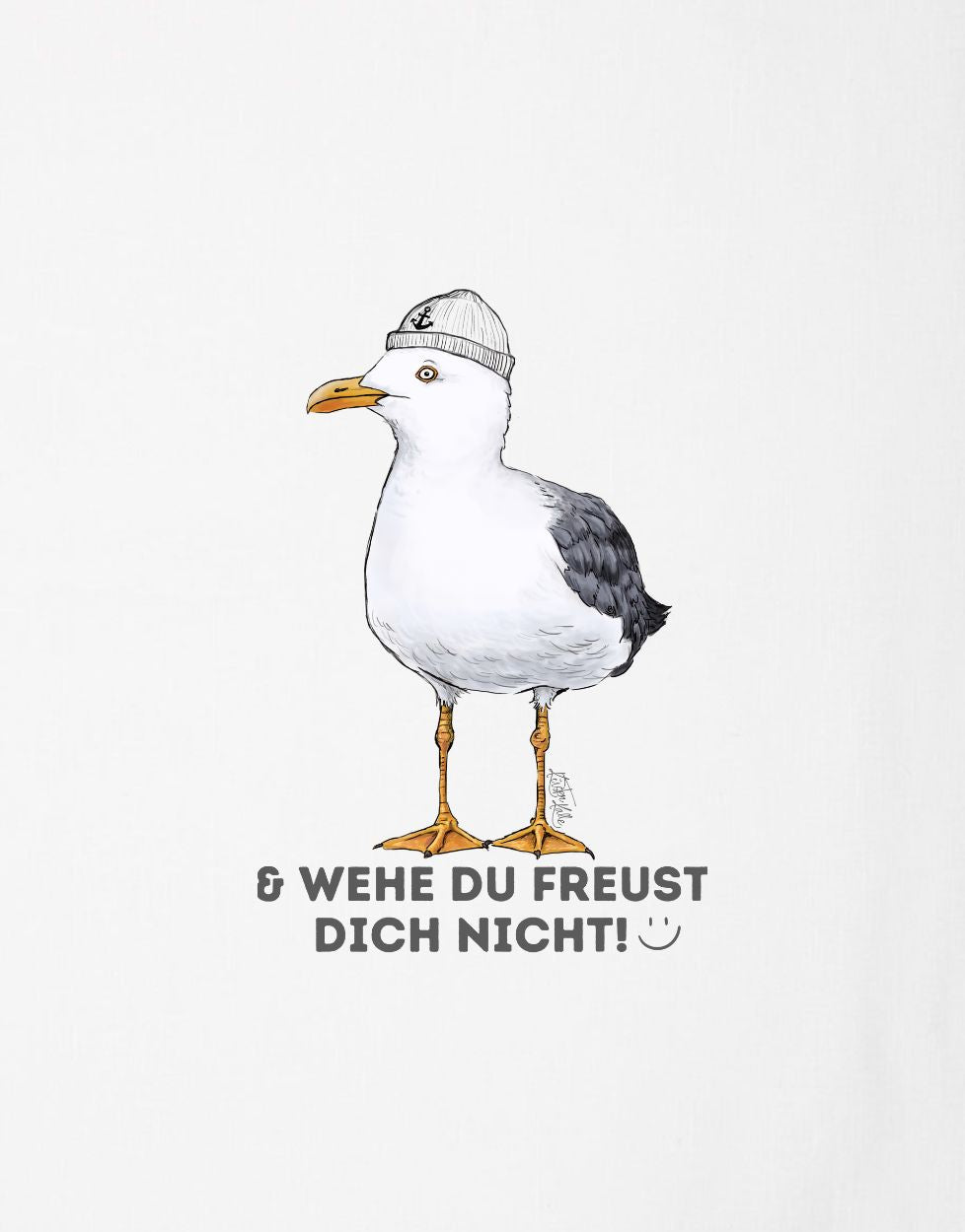 Geschirrhandtuch lustig Kalle & wehe du freust dich nicht