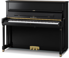 Kawai MS-123 Master Series upright piano polished black – 123 cm height, Millennium III action, solid spruce soundboard