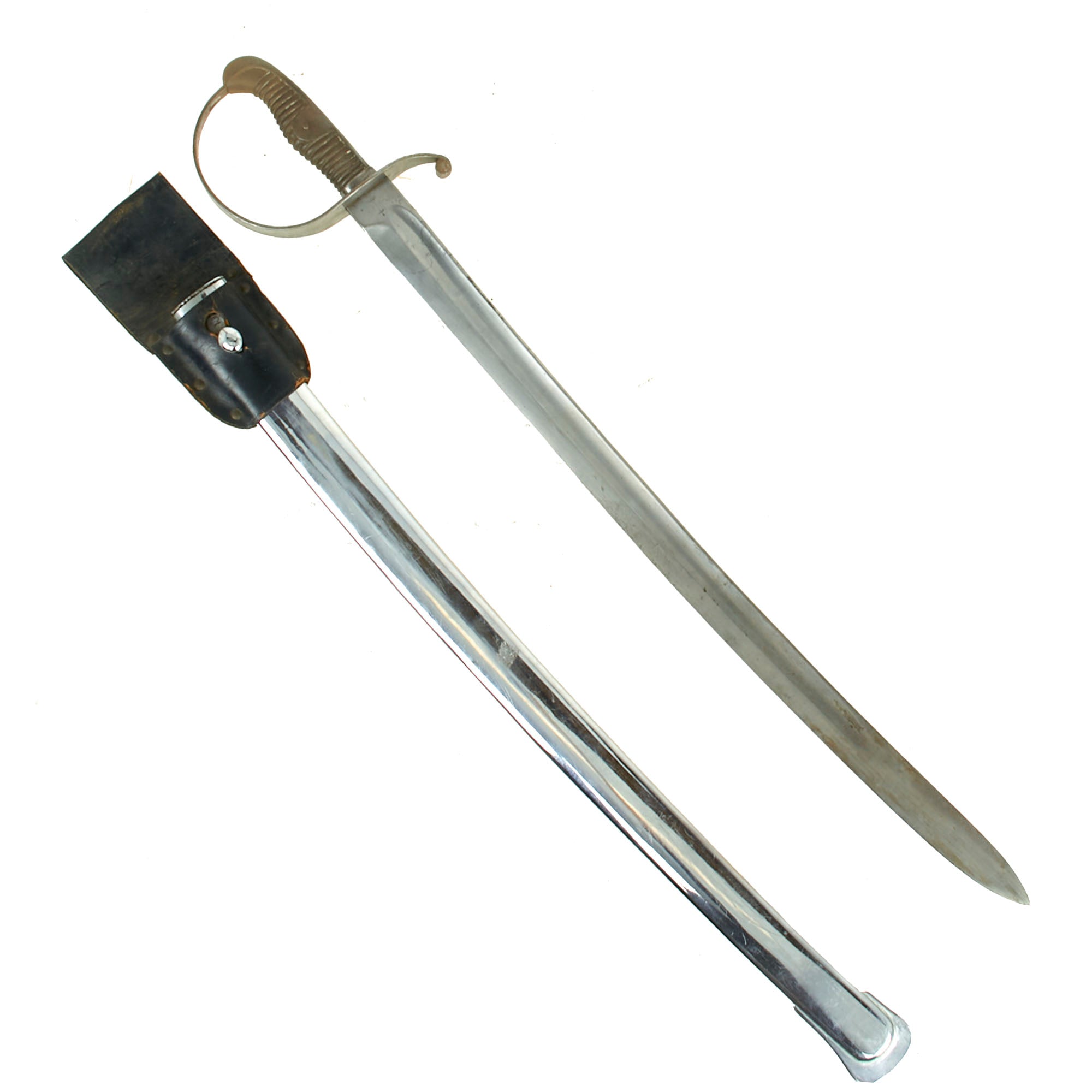 Original Argentina Pre-WWI Era Model 1898 Artillery Sword and Scabbard with Frog by Santa Barbara of Toledo, Spain Original Items