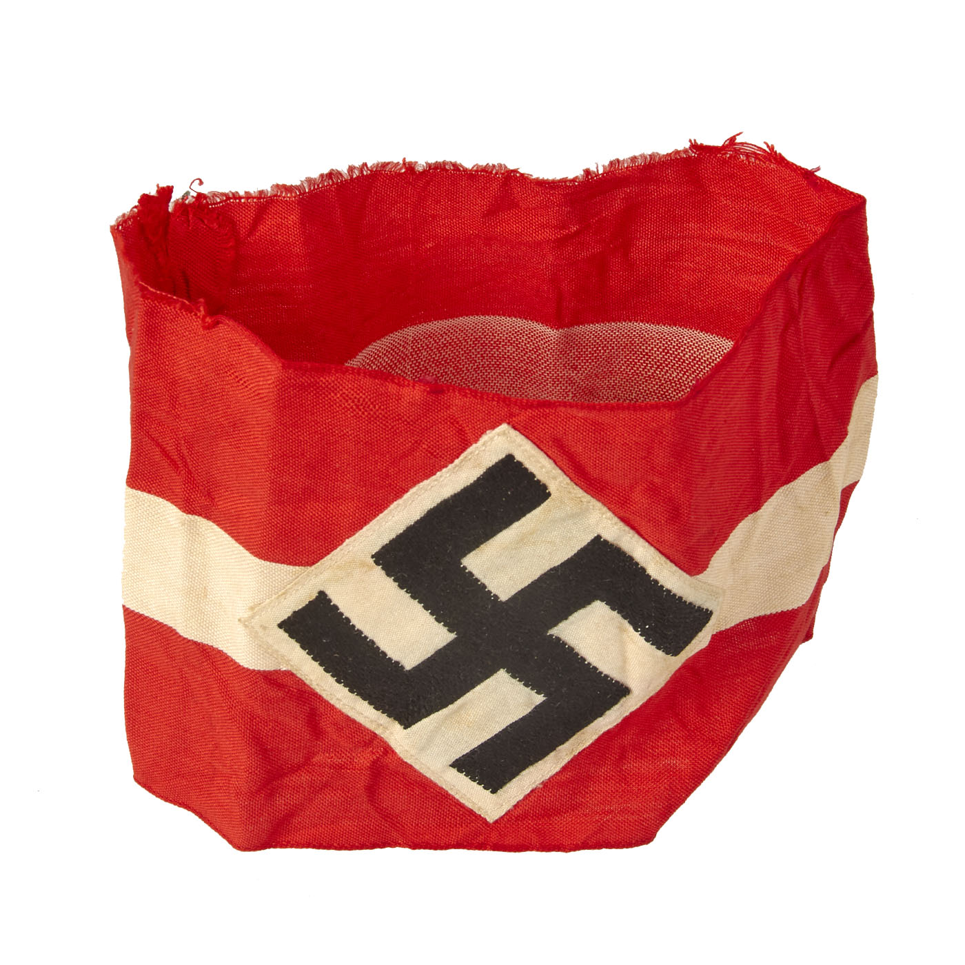 Original German WWII HJ Youth Organization Member Armband with Embroidered Insignia & RZM A4 849 Tag Original Items