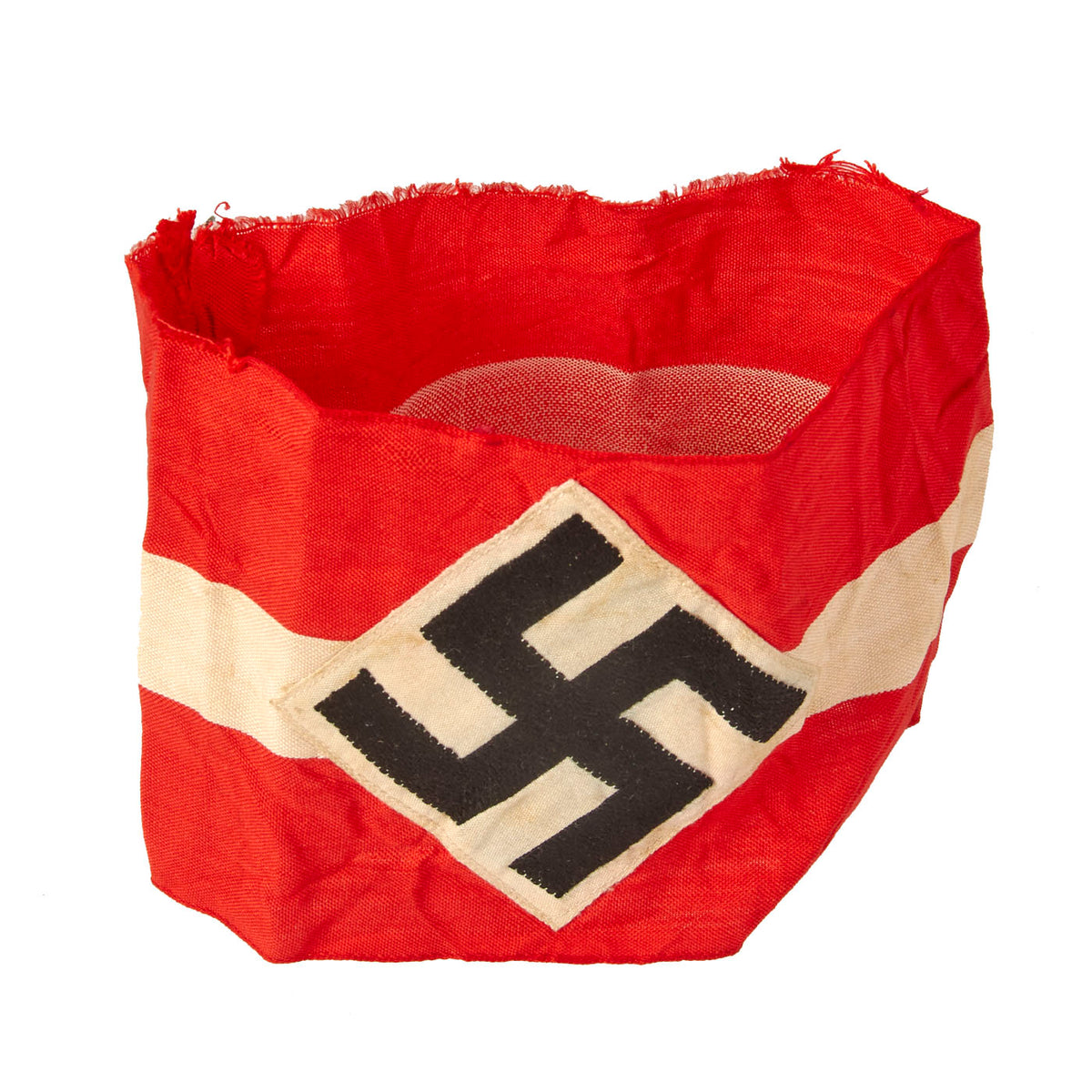 Original German WWII HJ Youth Organization Member Armband with Embroidered Insignia & RZM A4 849 Tag Original Items
