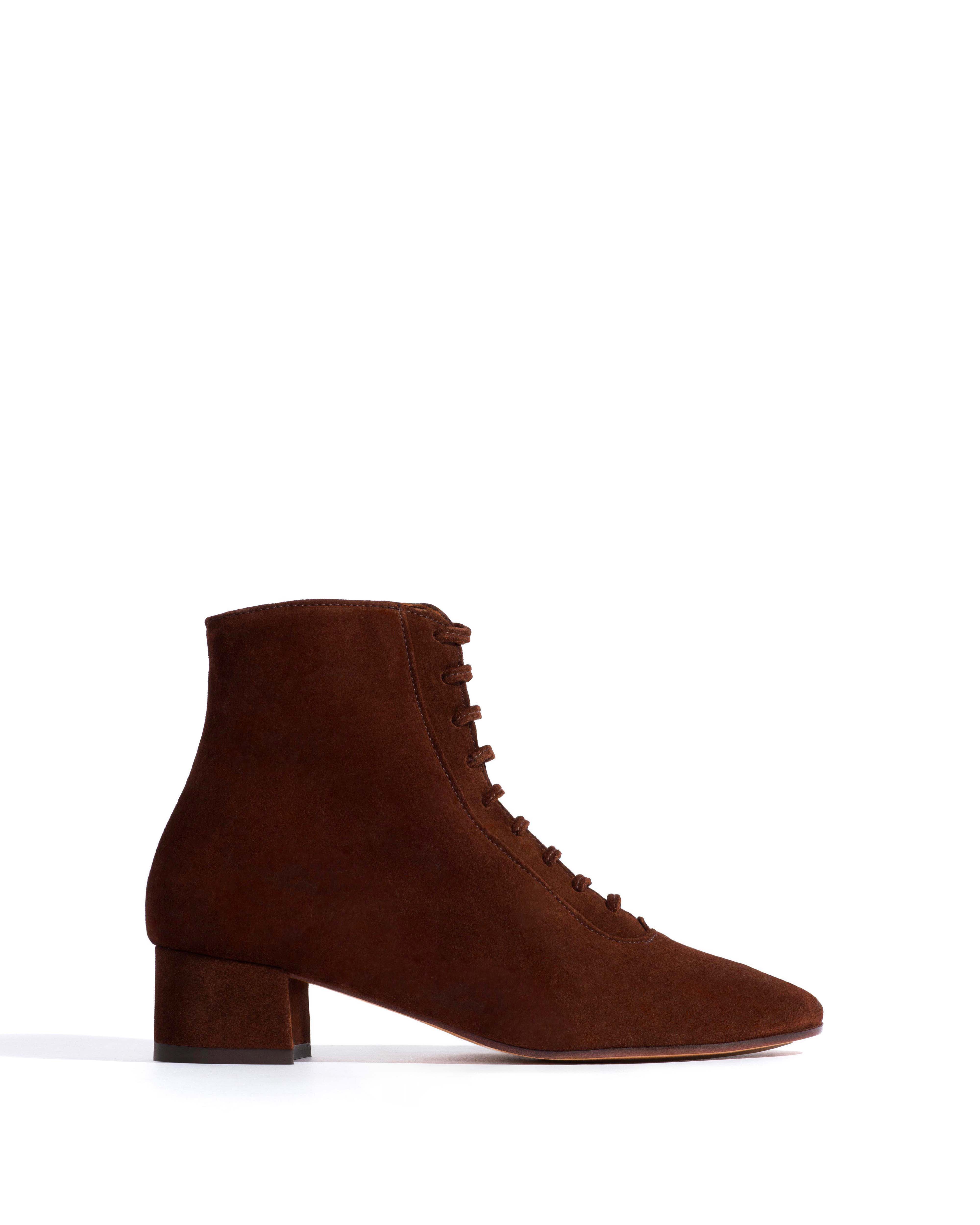 Janie 40 Calf suede Chocolate -
