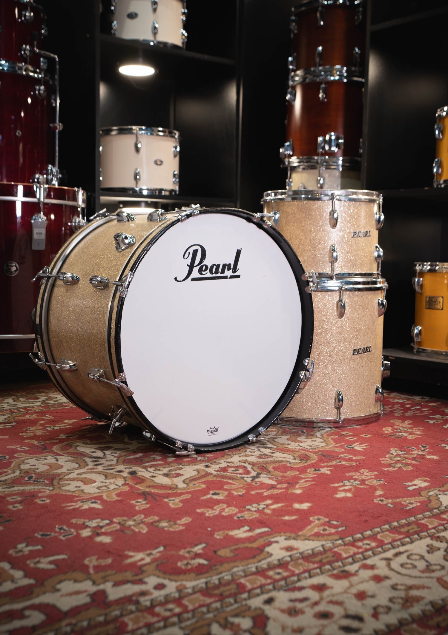 Pearl Super deluxe 13 x 16 x 22 x 14 Sparkle usada años early 60s - Batería acústica
