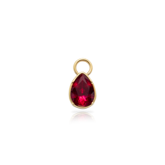Red Stone Charm Gold