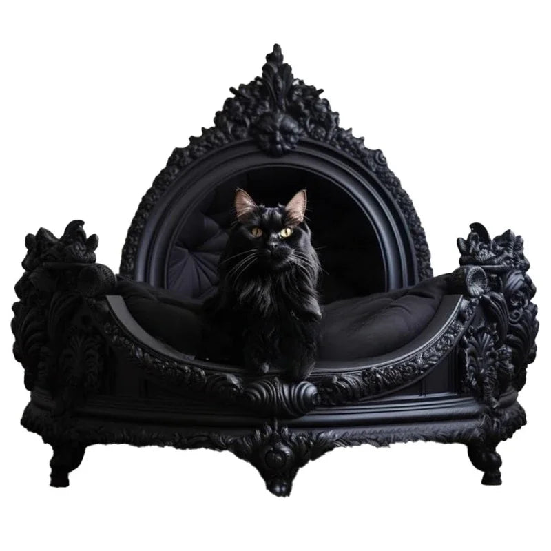 Ravenwood Château Pet Bed – Luxury Solid Wood Cat & Dog Bed