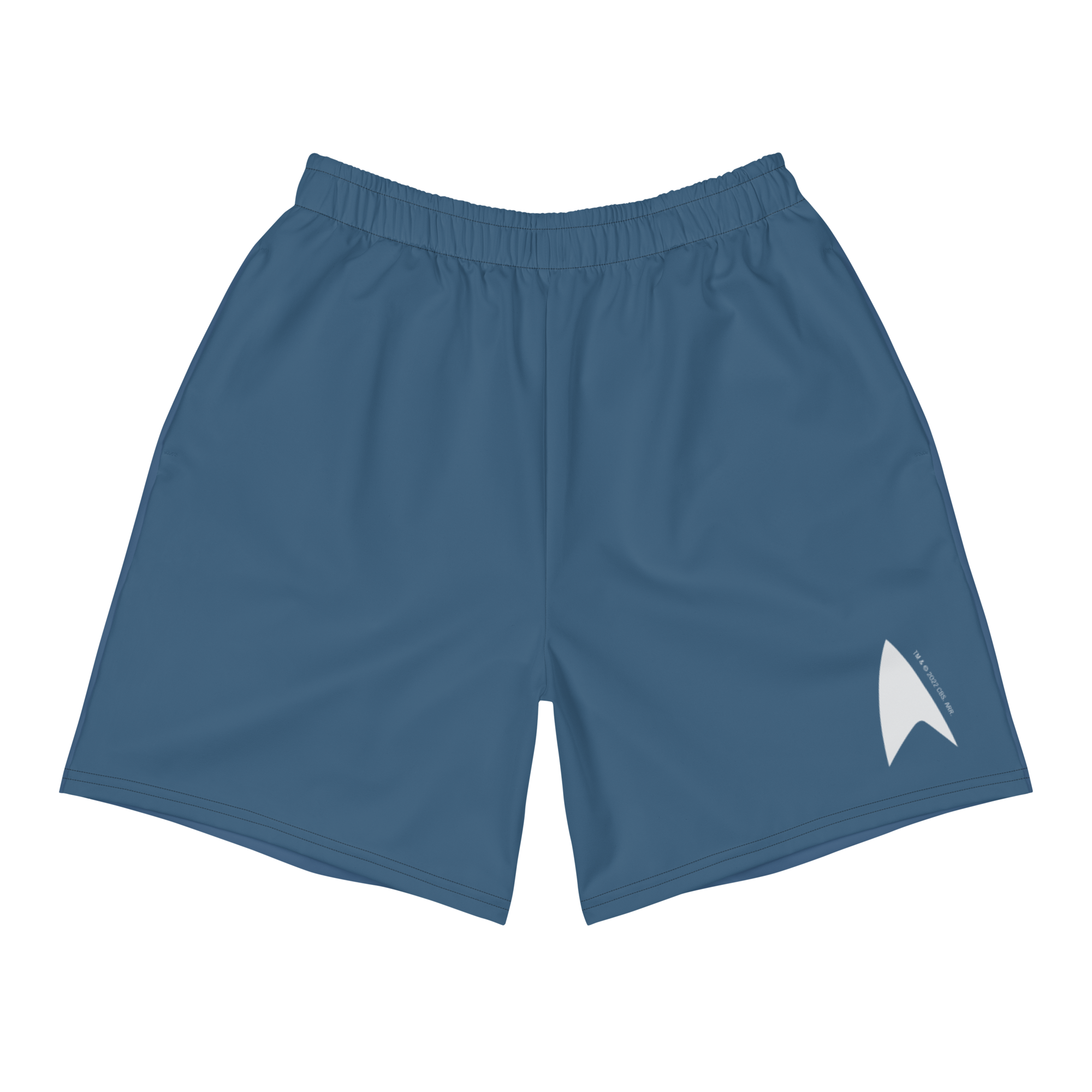 Star Trek: Lower Decks Delta Badge Adult Shorts front view in navy blue