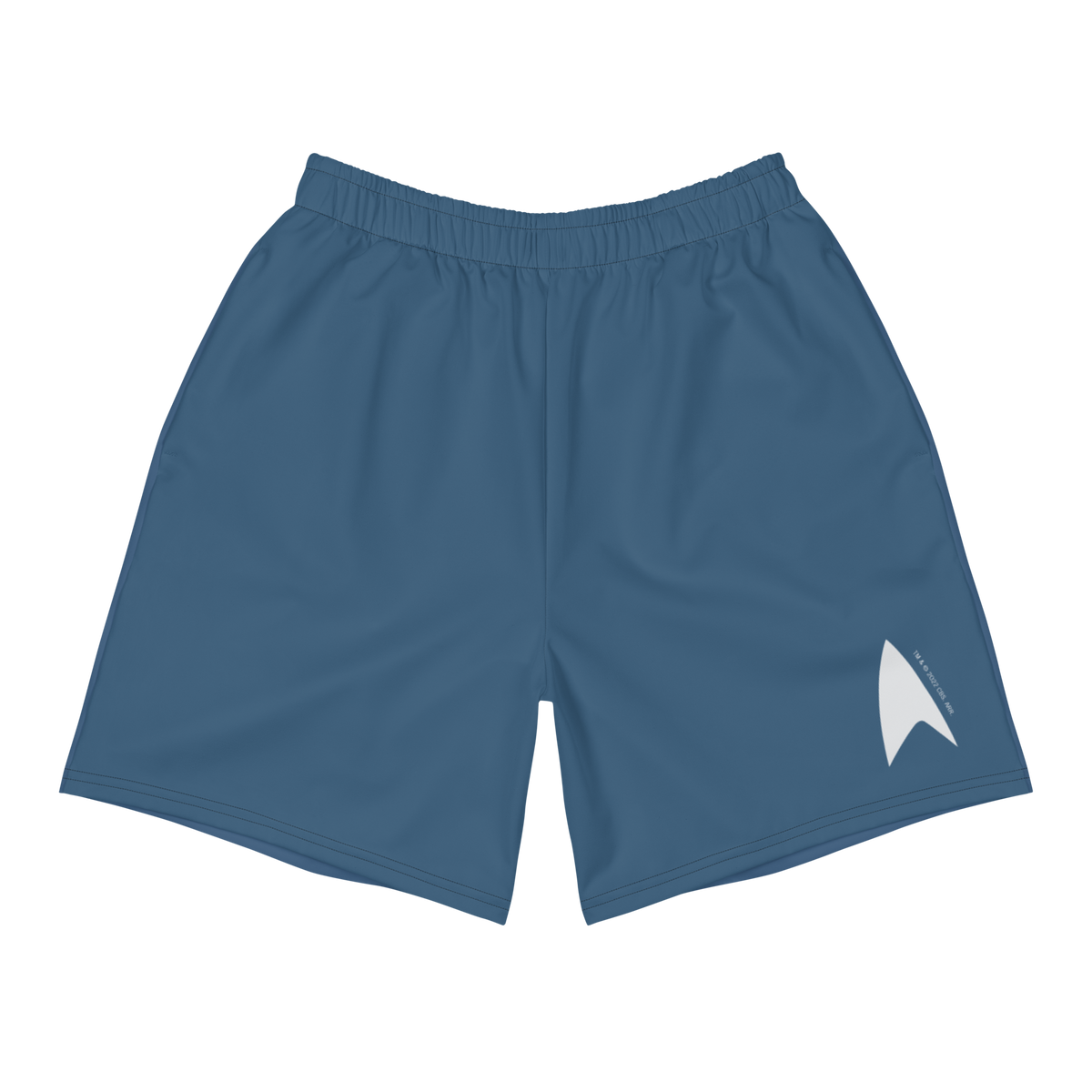Star Trek: Lower Decks Delta Badge Adult Shorts front view in navy blue