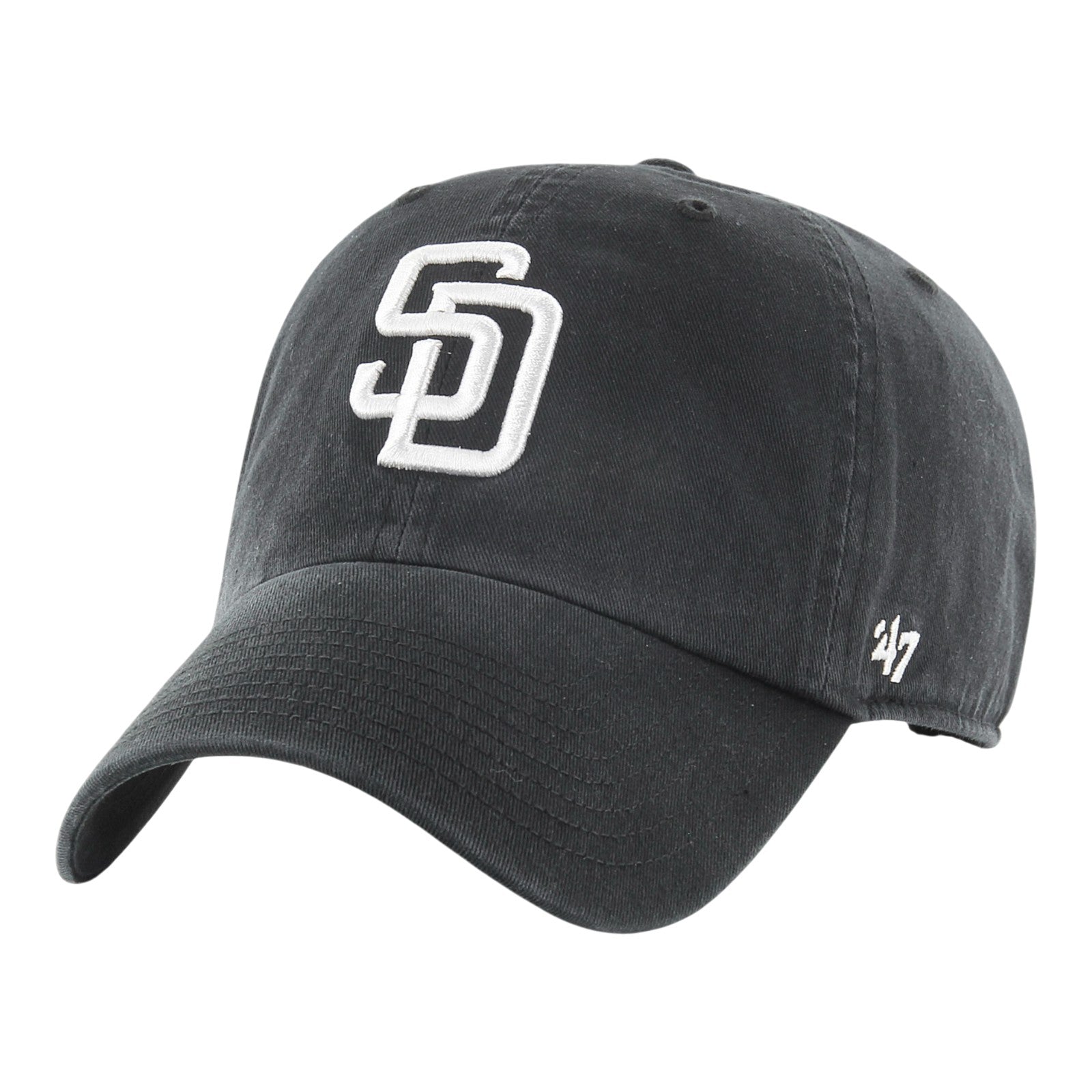 San Diego Padres '47 Clean Up Black Adjustable Hat