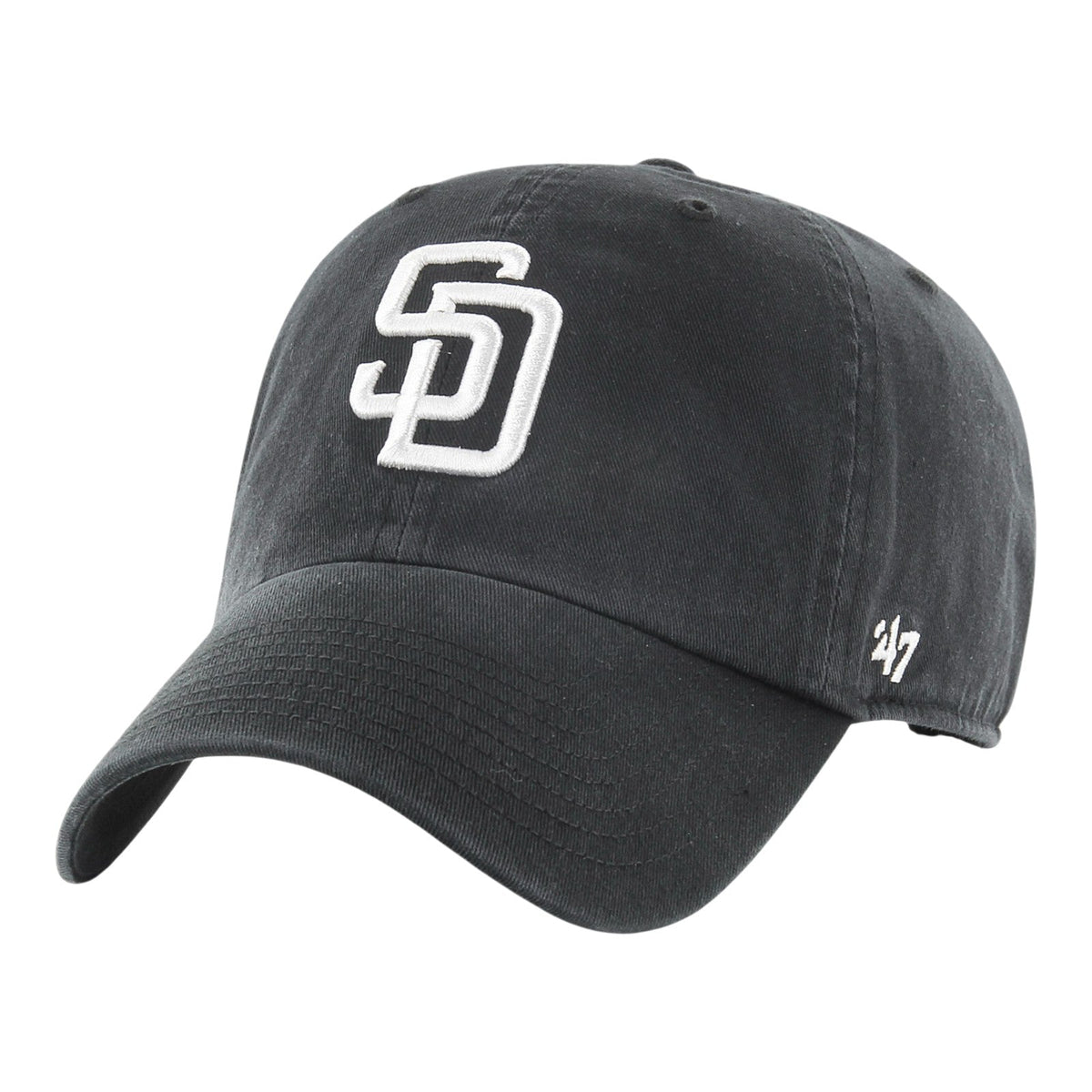 San Diego Padres '47 Clean Up Black Adjustable Hat