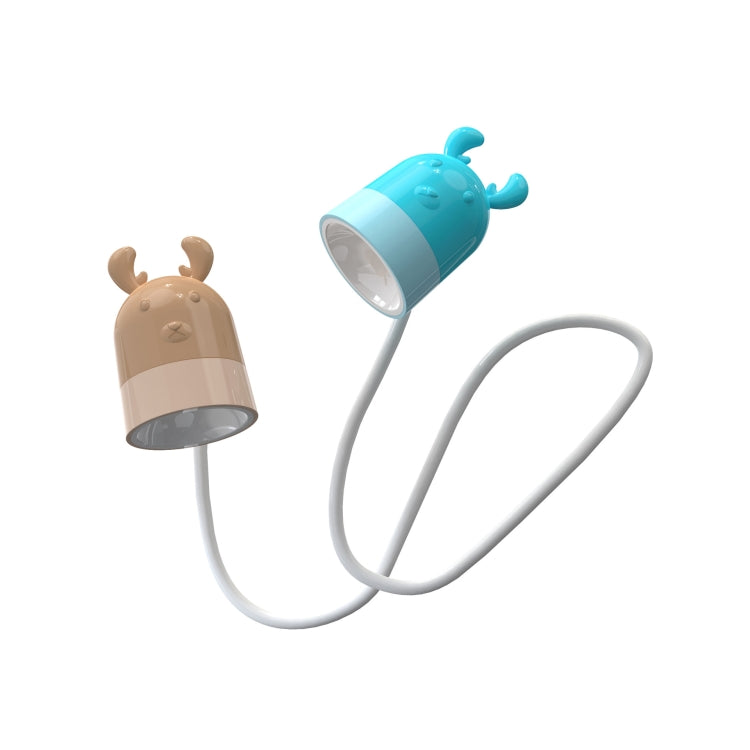 KD201 Portable Lamp Hanging Neck Reading LED Night Light, Style:, Little Deer (Blue+Brown)