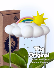 Dripping Rainbow Cloud houseplant accessory with sun and pastel charms by The Cloud Makers on Tampa Home & Garden Store
