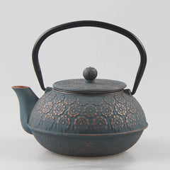 Théière Japonaise en Fonte Motifs Fleurs en Relief 600ml