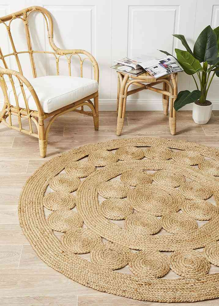 NNEDSZ Atrium Pilu Natural By Rug Culture - 150X150CM - ROUND