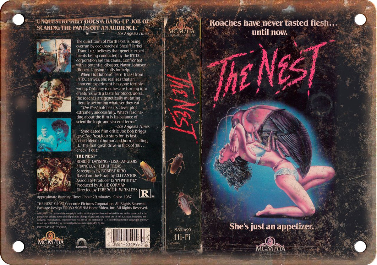 The Nest Vintage VHS Cover Art Metal Sign