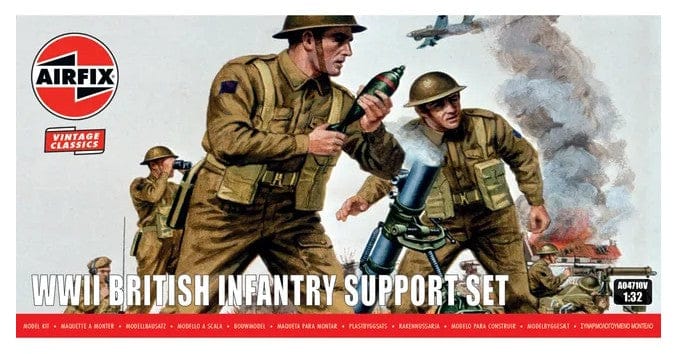 Airfix 1/32 British Infantry Support Set Plastic Model Kit [A04710V]