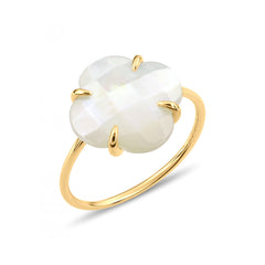 BAGUE VICTORIA OR JAUNE NACRE BLANCHE