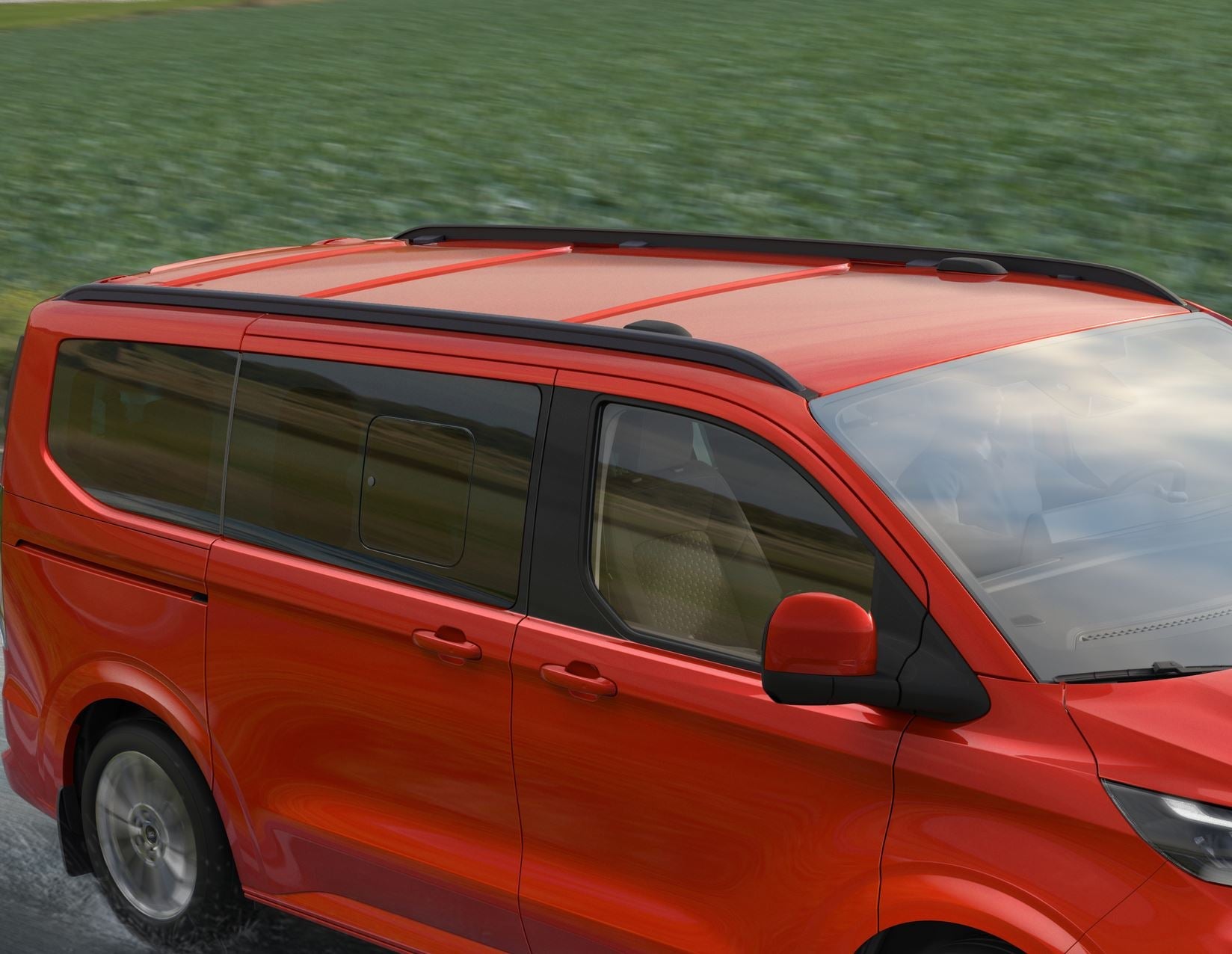 Original Ford Tourneo/Transit Custom Barras longitudinales portaequipajes para techo color negro