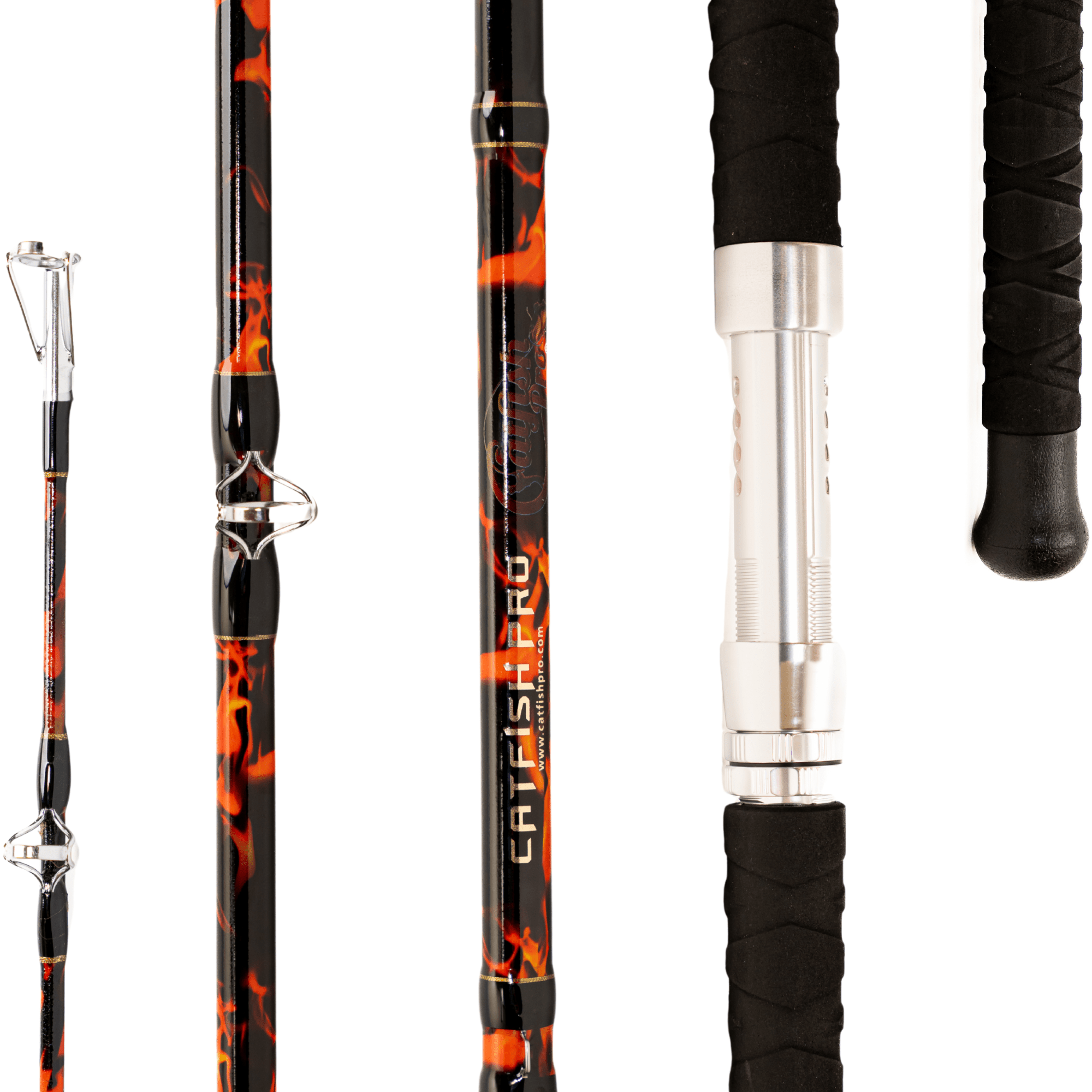 Black Dragon Fire Spinning Glow Rod - Catfish Pro
