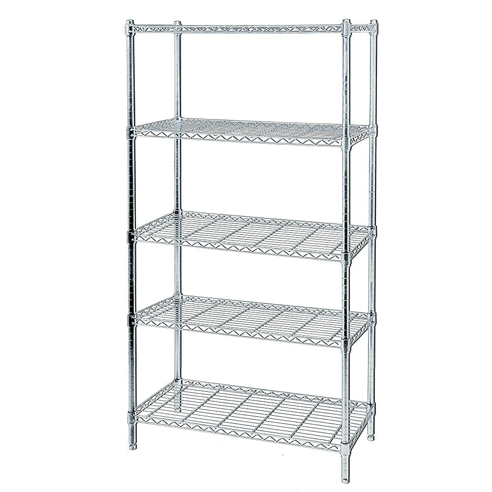 Hardware Machinery 5 Shelf Chrome Storage Unit 999352)-Five shelves are fully adjustable to accommodate almost any item