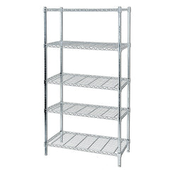 Hardware Machinery 5 Shelf Chrome Storage Unit 999352)-Five shelves are fully adjustable to accommodate almost any item