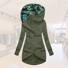Image of Dames Hooded Asymmetrische Longline Jas