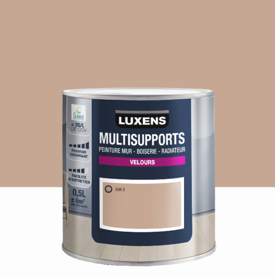 Peinture mur, boiserie, radiateur eva 3 velours LUXENS , 0.5L