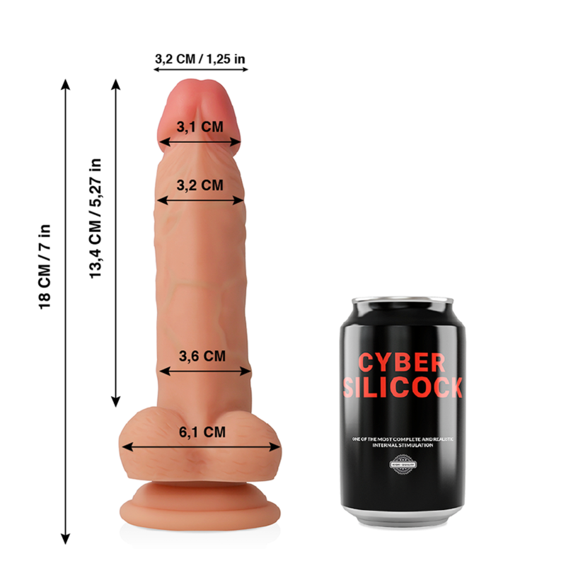 Gode Réaliste Cyber Silicock Jude – Silicone Liquide 18 cm
