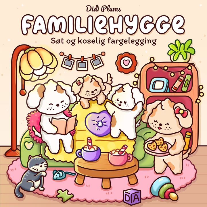 Familiehygge: søt og koselig fargelegging Bonnier Norsk Forlag AS