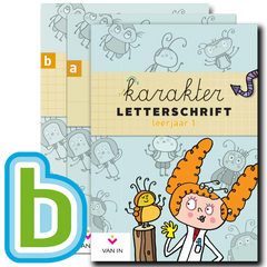 Karakter 1 - pakket werkschrift A-B + letterschrift + Bingel Plus
