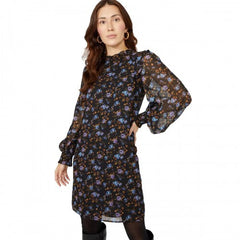 Front - Mantaray Womens/Ladies Floral Chiffon Tunic Dress