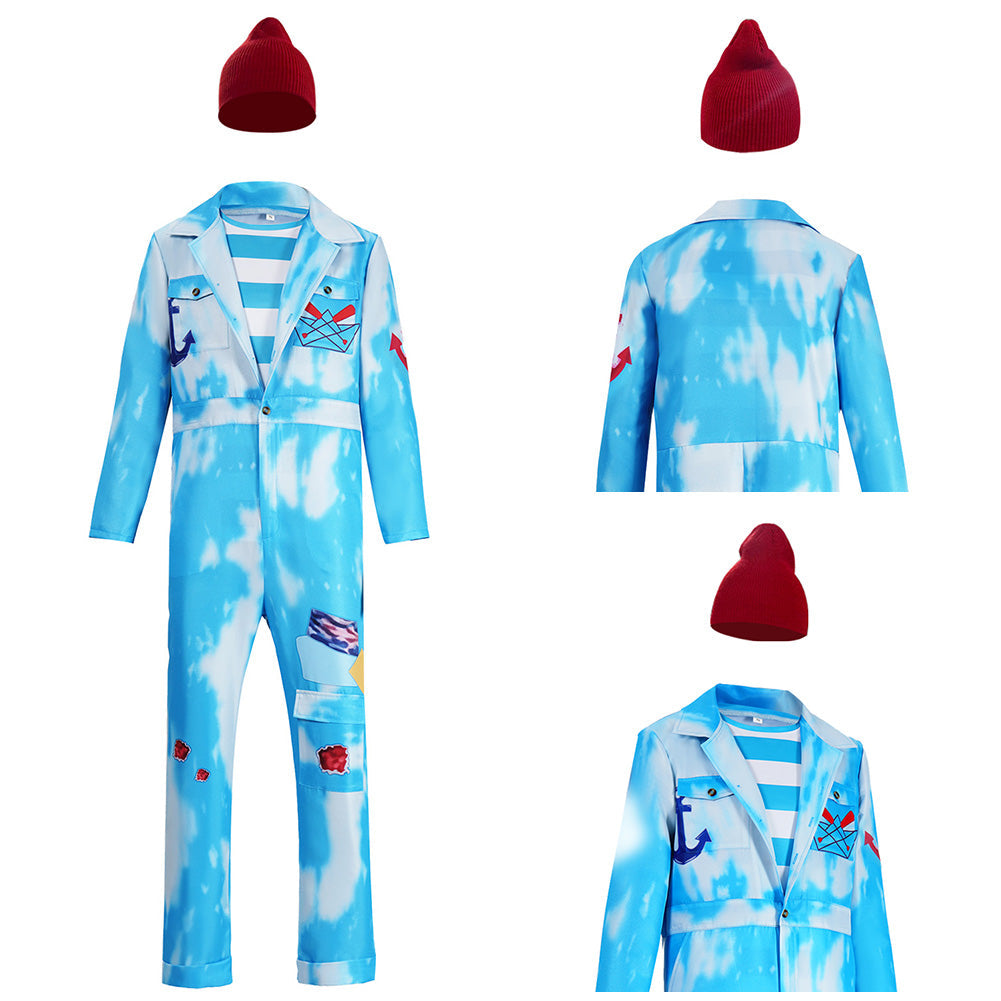 Mr. Smee blau Kostüm Set Descendants: Wicked Wonderland Mr. Smee Cosplay Outfit
