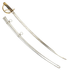 Original U.S Civil War 1860 Light Cavalry Saber with Scabbard by C. Roby of Chelmsford Massachusetts Original Items
