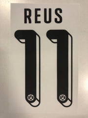Original BVB Borussia Dortmund Trikot - Flock 18cm - REUS 11 - sportiger.de
