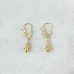 Candongas Lagrima 0.8gr / 3cm / Oro Amarillo 18K *
