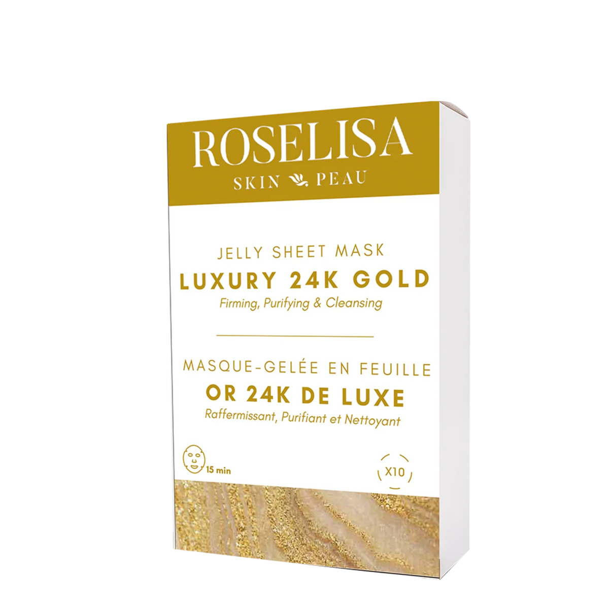 Masque gelée en feuille or 24K Luxe