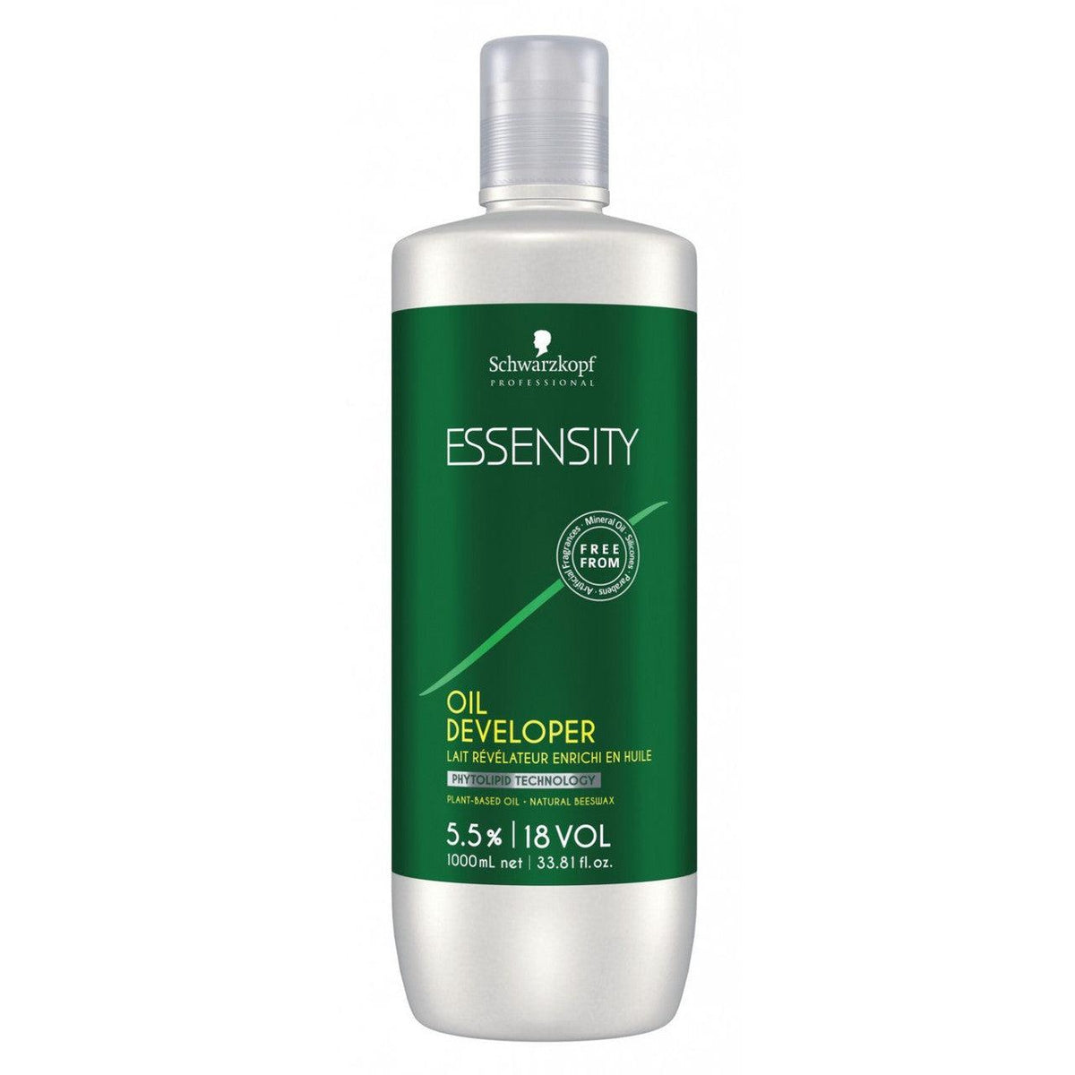 Schwarzkopf Professional Essensity Oil Developer 18 Volume bottle for hair coloring and lightening.