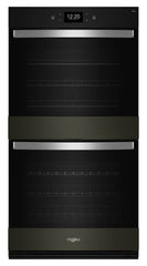 Whirlpool 30" 10 Cu. Ft. Electric Double Wall Oven with True Convection - Black Stainless Steel with… | Four mural double électrique Whirlpool de 10 pi³ et de 30 po avec convection véritable - acier inoxy…