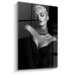 Walensky black and white woman portrait artwork with modern artistic effect