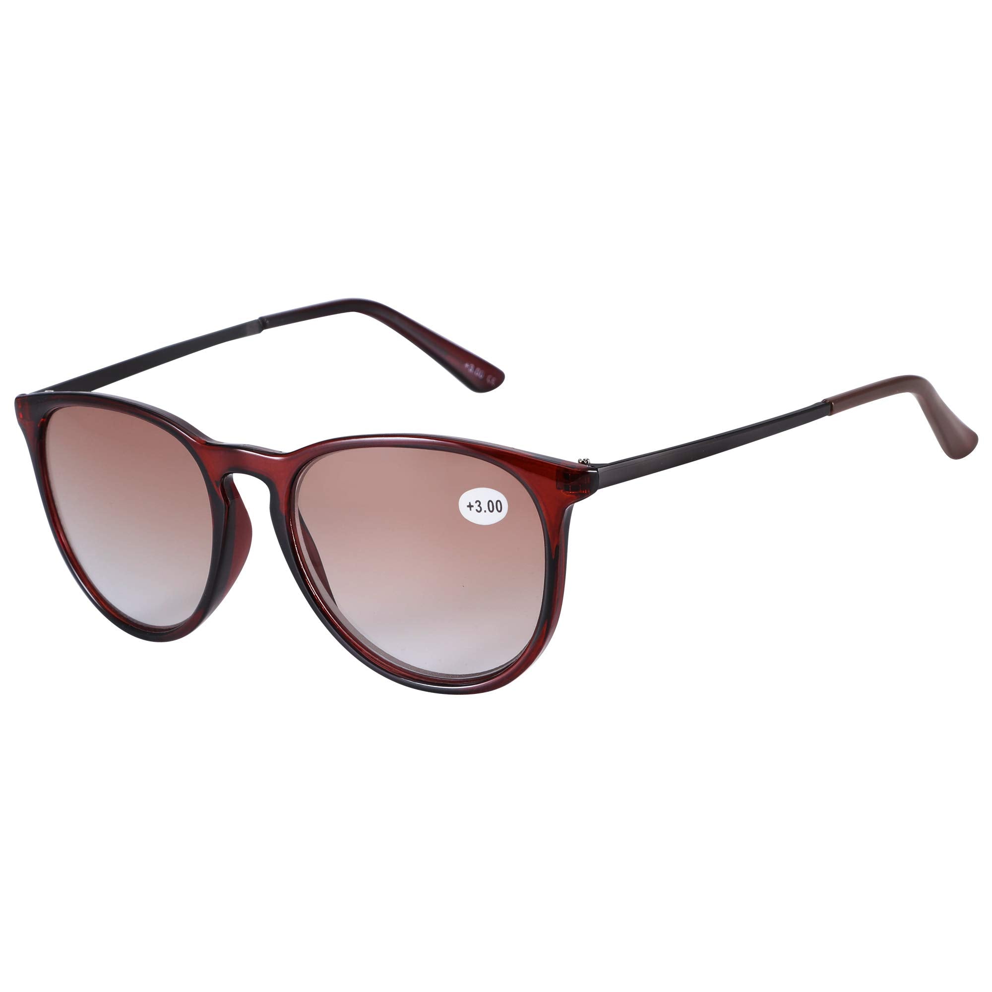 Reading Sunglasses Glasses +1.0 +1.5 +2.0 +2.5 +3.0 +3.5 +4.0 Men's Women's Sun Readers Retro Vintage Style by ASVP Shop Brown 1.0 x - BeesActive Australia